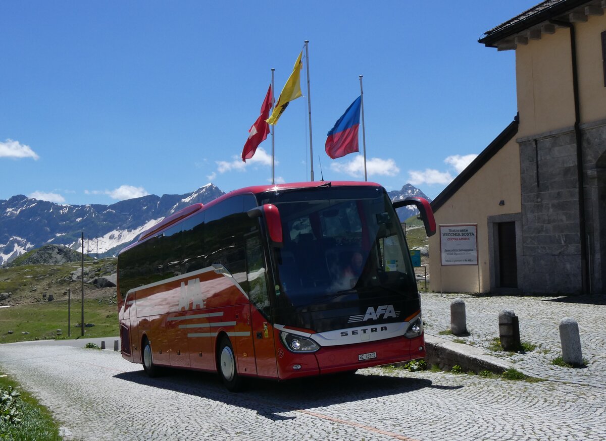 (264'270) - AFA Adelboden - Nr. 15/BE 26'702 - Setra am 2. Juli 2024 in Gotthard, Passhhe