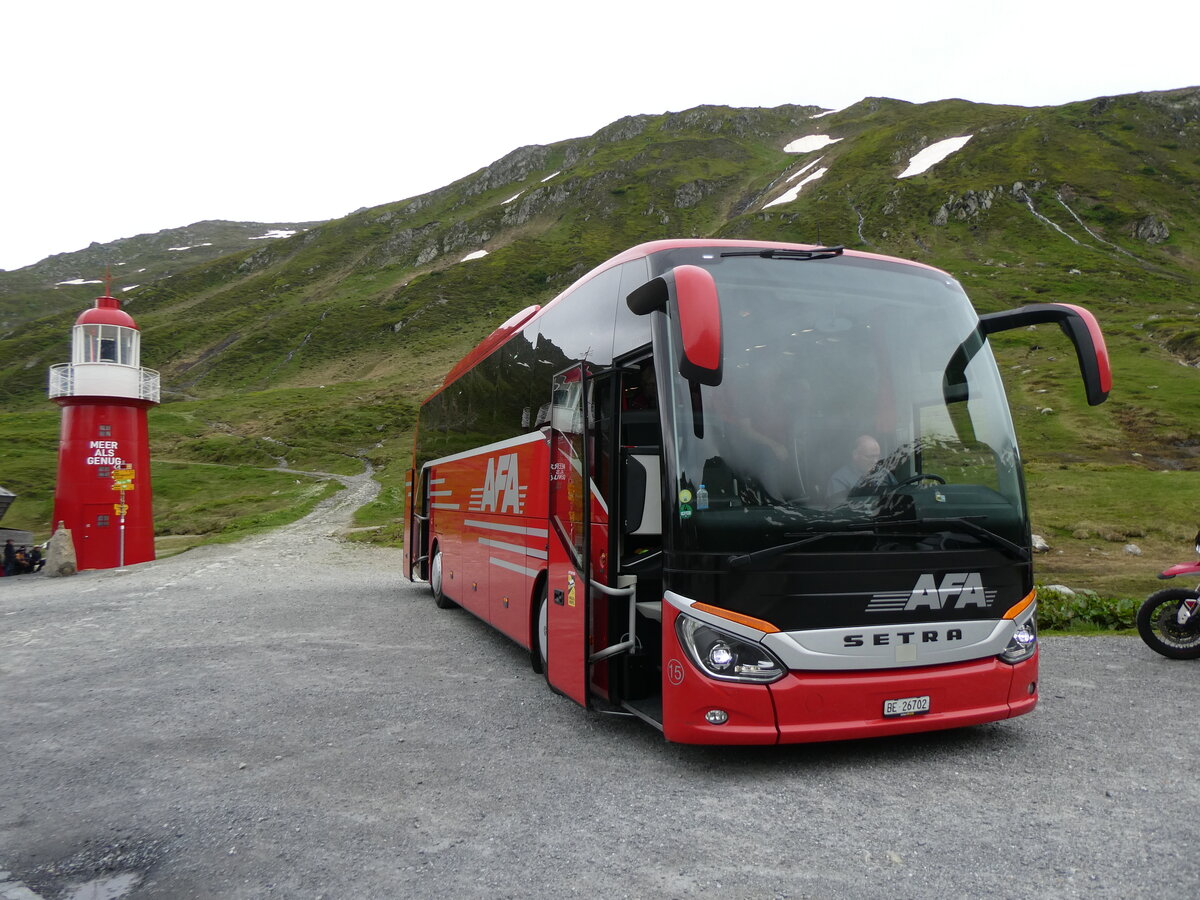 (264'305) - AFA Adelboden - Nr. 15/BE 26'702 - Setra am 2. Juli 2024 auf dem Oberalppass