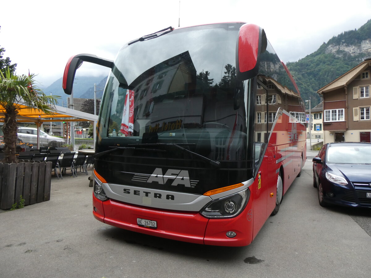 (264'309) - AFA Adelboden - Nr. 15/BE 26'702 - Setra am 2. Juli 2024 in Innertkirchen, Hotel Hof+Post