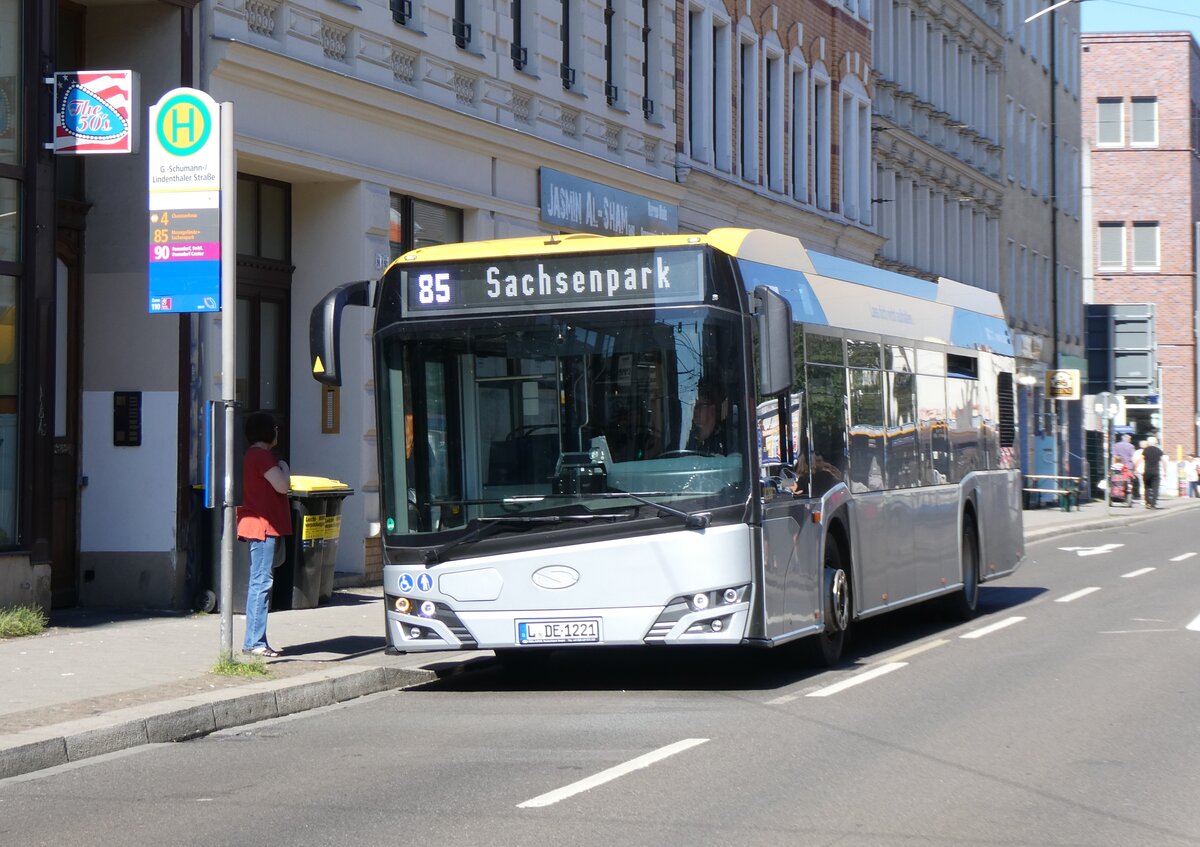 (264'433) - LVB Leipzig - Nr. 12'288/L-DE 1221 - Solaris am 9. Juli 2024 in Leipzig, G.-Schumann-/Lindenthaler Strasse