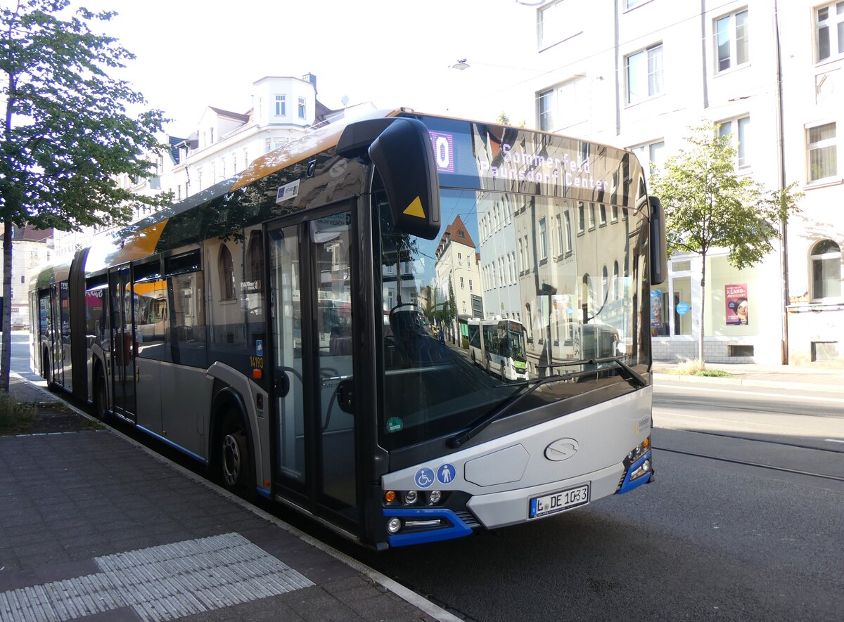 (264'527) - LVB Leipzig - Nr. 14'193/L-DE 1033 - Solaris am 9. Juli 2024 in Leipzig, Wahren