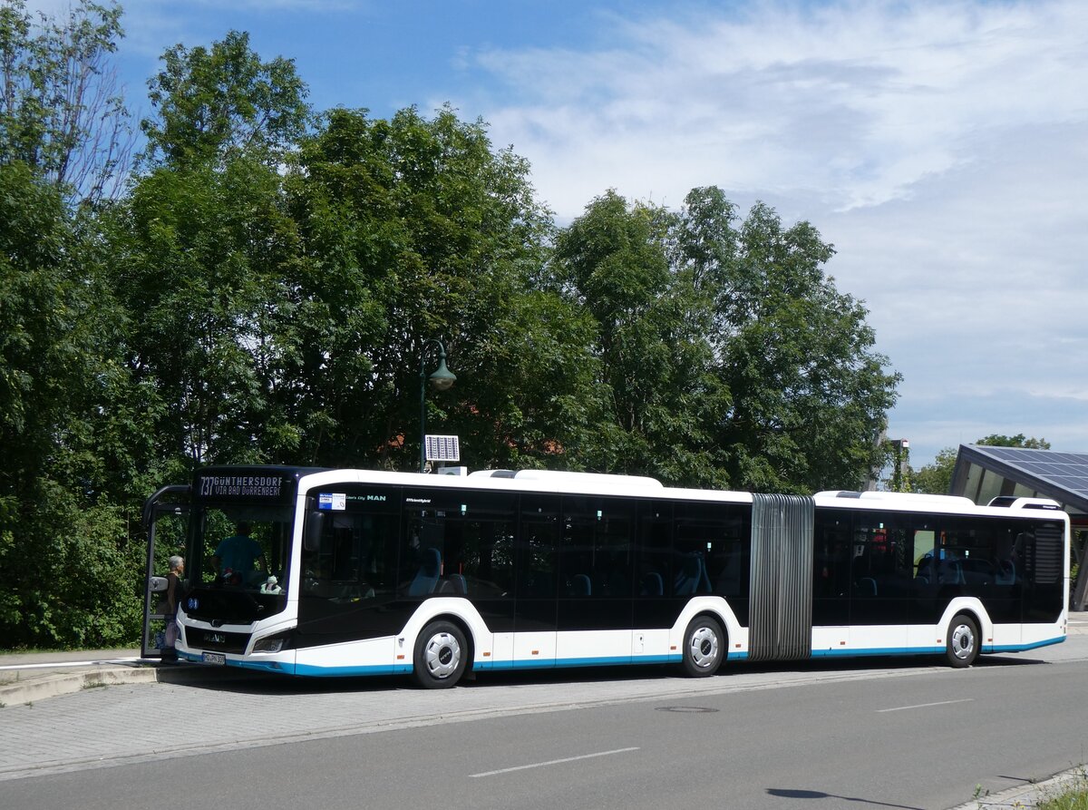 (264'574) - PNVG Querfurt - MQ-PN 309 - MAN am 10. Juli 2024 beim Bahnhof Bad Drrenberg