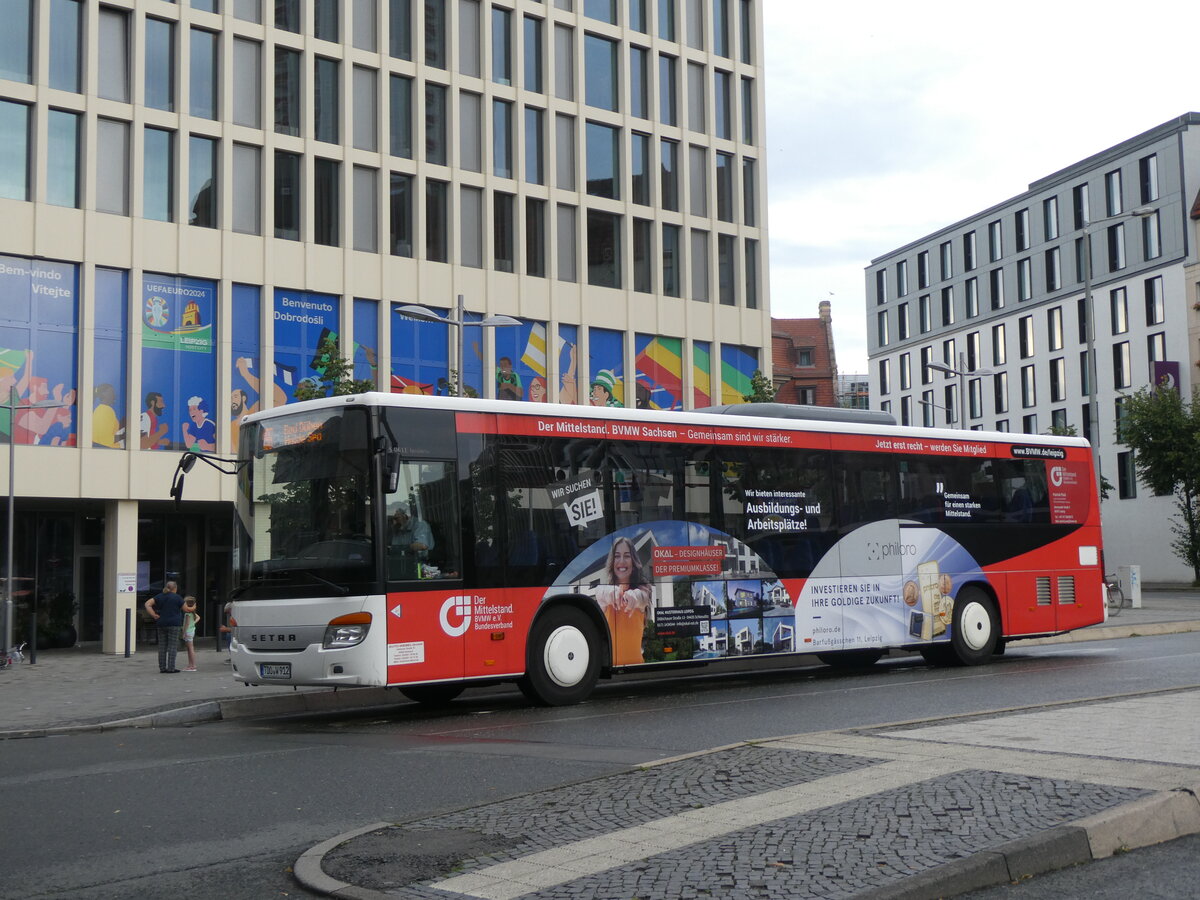 (264'643) - Auto-Webel, Delitzsch - TDO-W 912 - Setra am 10. Juli 2024 beim Hauptbahnhof Leipzig