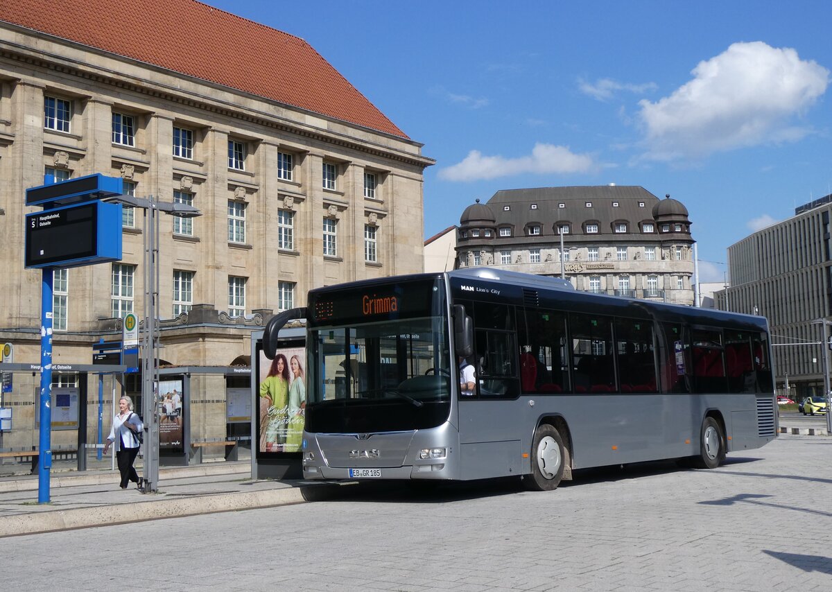 (264'744) - Geissler, Eilenburg - EB-GR 185 - MAN am 11. Juli 2024 beim Hauptbahnhof Leipzig