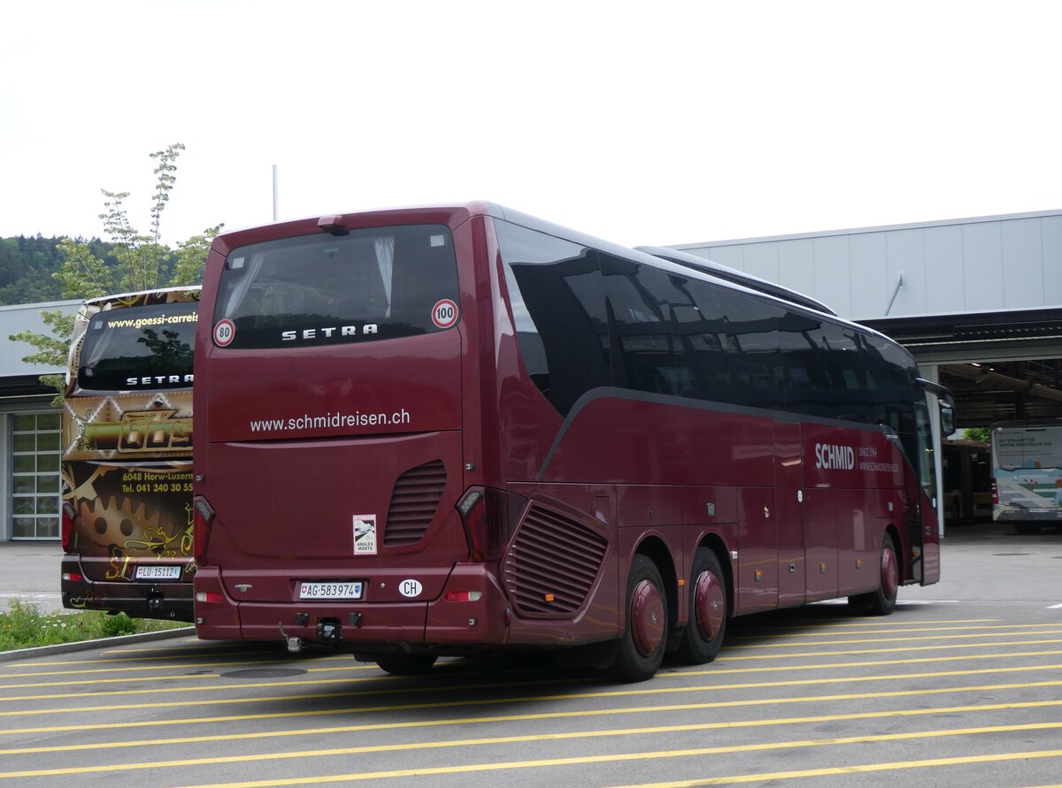 (264'842) - Schmid, Wettingen - AG 583'974 - Setra am 17. Juli 2024 in Winterthur, Daimler Buses