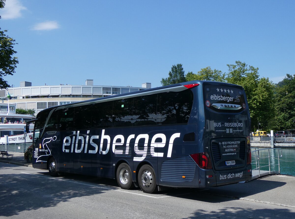 (264'877) - Aus Oesterreich: Eibisberger, Frohnleiten - GU L 2008 - Setra am 18. Juli 2024 bei der Schifflndte Thun