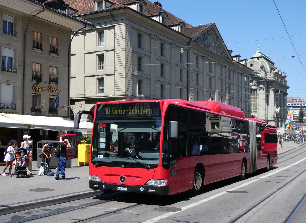 (265'256) - Bernmobil, Bern - Nr. 855/BE 671'855 - Mercedes am 29. Juli 2024 in Bern, Zytglogge