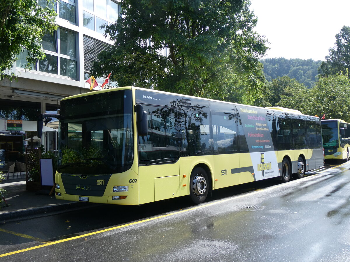 (265'320) - STI Thun - Nr. 602/BE 865'602 - MAN am 1. August 2024 bei der Schifflndte Thun