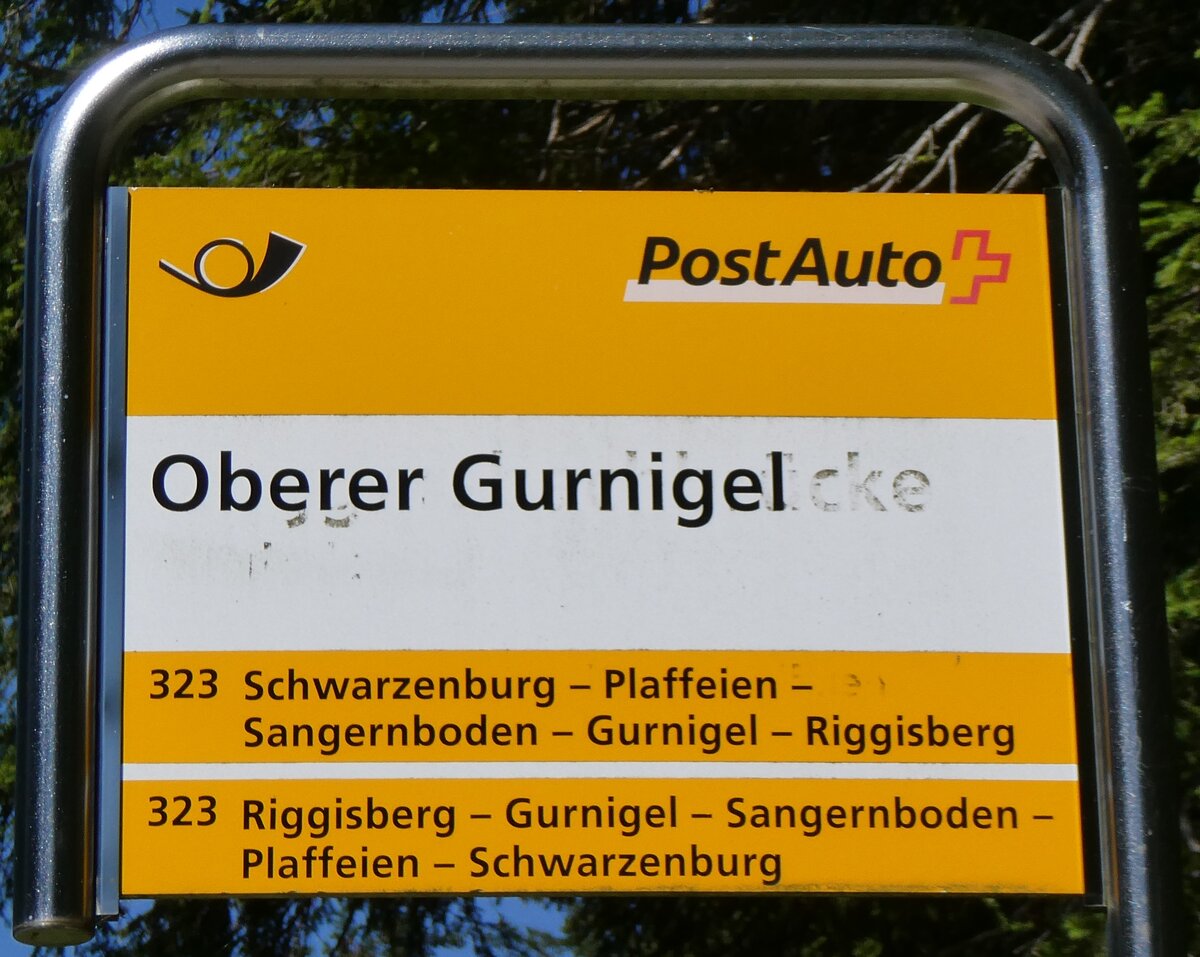 (265'439) - PostAuto-Haltestelle - Oberer Gurnigel - am 6. August 2024