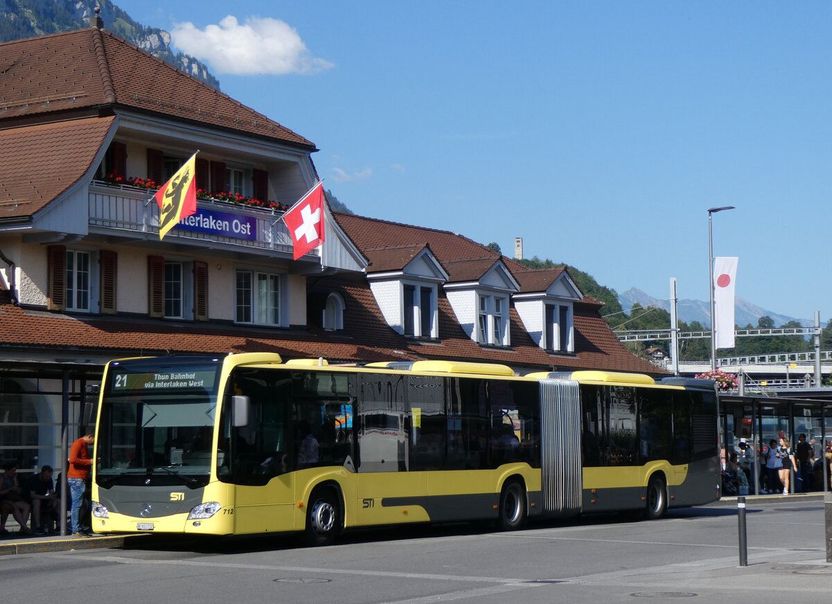 (265'638) - STI Thun - Nr. 712/BE 811'712 - Mercedes am 13. August 2024 beim Bahnhof Interlaken Ost