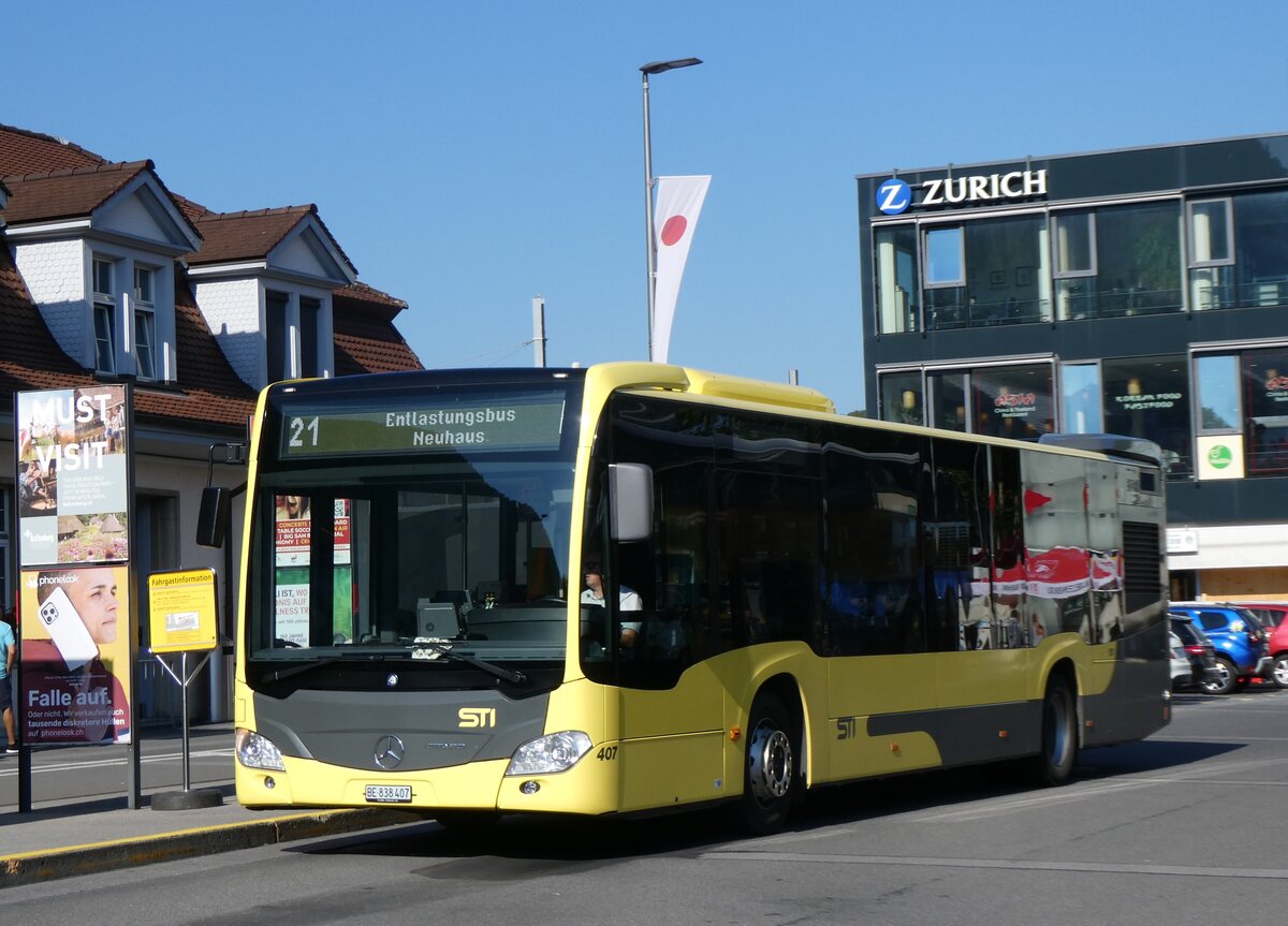 (265'648) - STI Thun - Nr. 407/BE 838'407 - Mercedes am 13. August 2024 beim Bahnhof Interlaken Ost