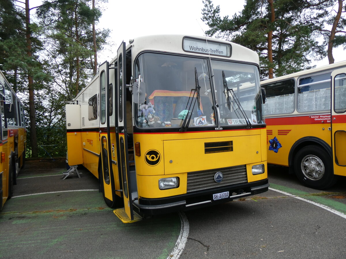 (265'841) - Tiemann, Hombrechtikon - Nr. 12/SH 27'712 - Saurer/R&J (ex Privat; ex Tschannen, Zofingen Nr. 12) am 17. August 2024 in Neuhausen, Langriet