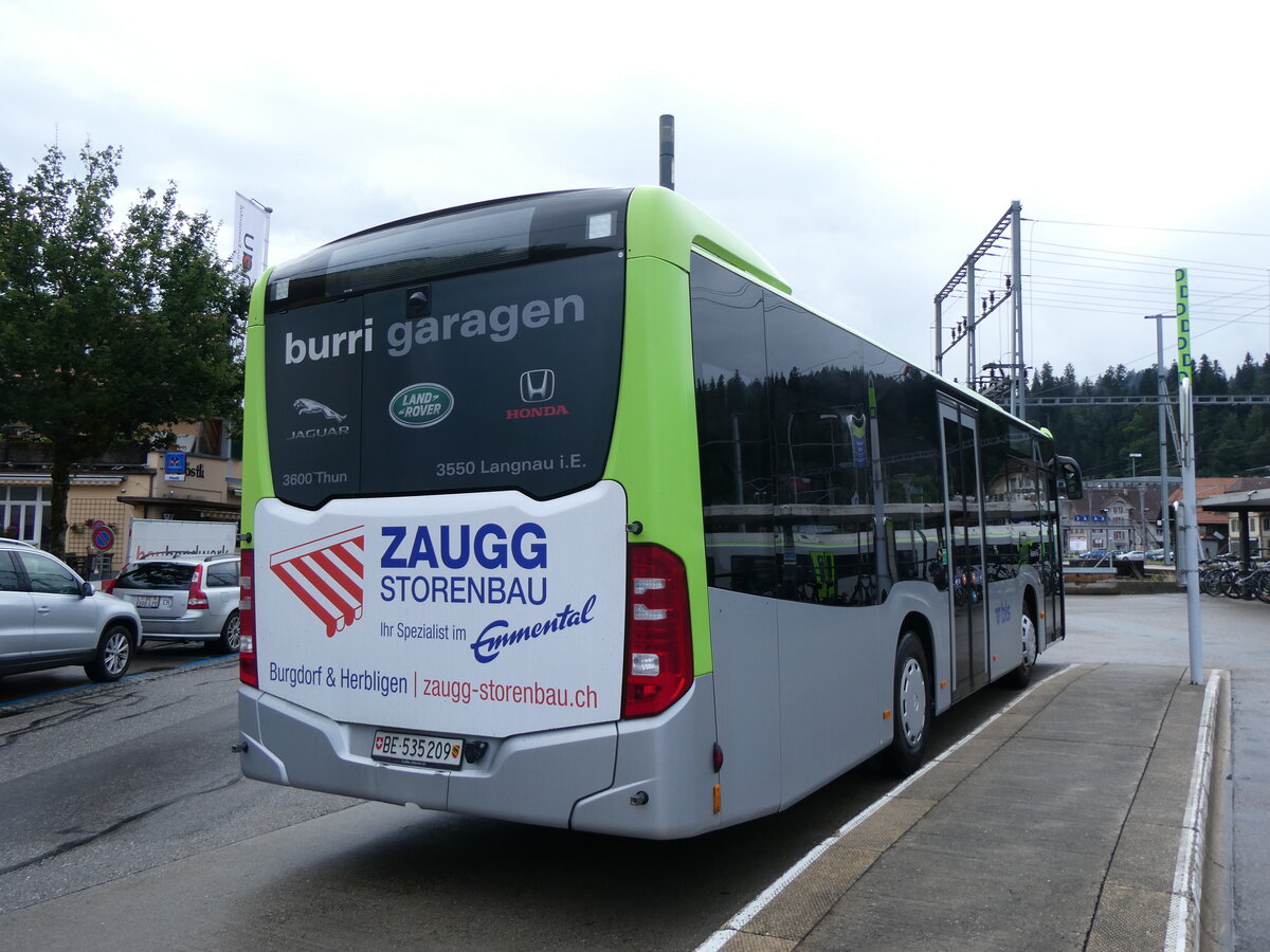 (265'905) - Busland, Burgdorf - Nr. 209/BE 535'209 - Mercedes am 18. August 2024 beim Bahnhof Langnau