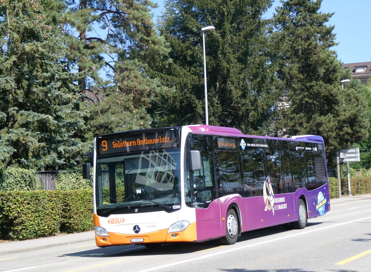 (266'293) - BSU Solothurn - Nr. 1266/SO 189'066 - Mercedes (ex Nr. 66) am 29. August 2024 beim Hauptbahnhof Solothurn 