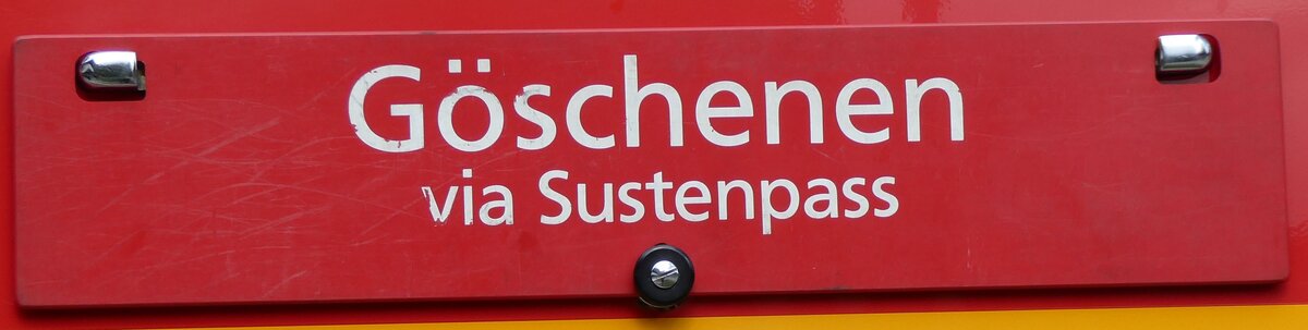 (266'900) - Routentafel - Gschenen via Sustenpass - am 10. September 2024 in Innertkirchen, Tankstelle Feuz