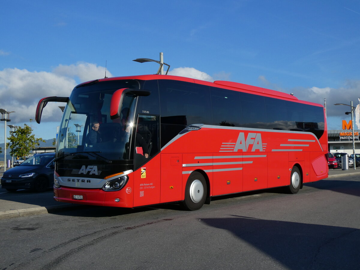 (267'051) - AFA Adelboden - Nr. 15/BE 26'702 - Setra am 15. September 2024 in Bavois, Autobahnraststtte