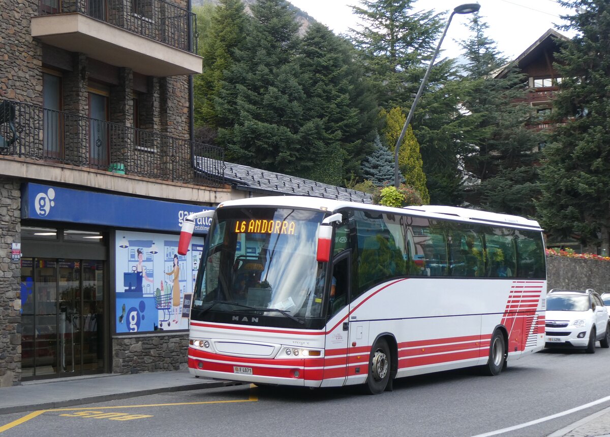 (267'150) - CIA Andorra la Vella - F4071 - MAN/Beulas am 17. September 2024 in La Massana, Centre de la Vila 