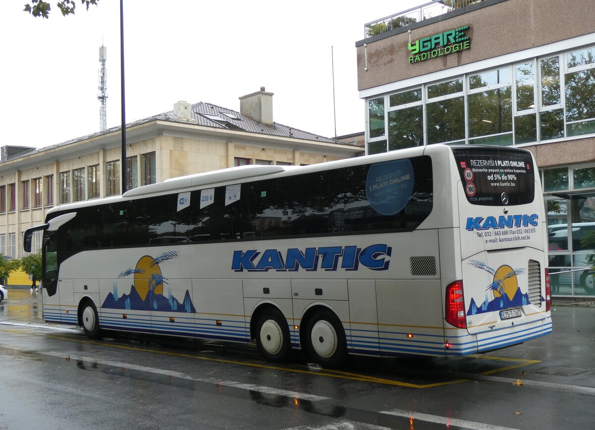 (267'646) - Aus Bosnien&Herzegowina: Kantic, Tesanj - E75-T-767 - Mercedes am 1. Oktober 2024 beim Bahnhof Yverdon