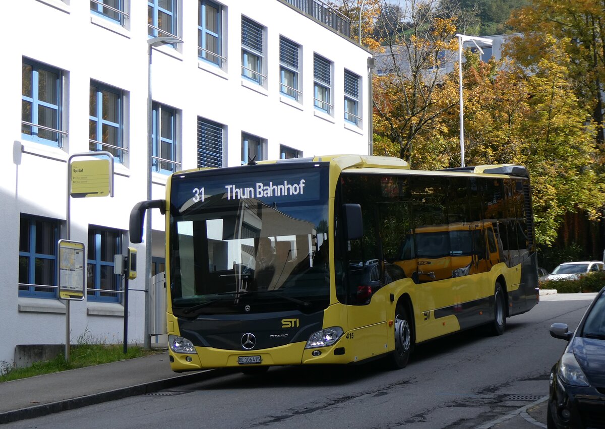 (267'911) - STI Thun - Nr. 415/BE 106'415 - Mercedes am 9. Oktober 2024 in Thun, Spital