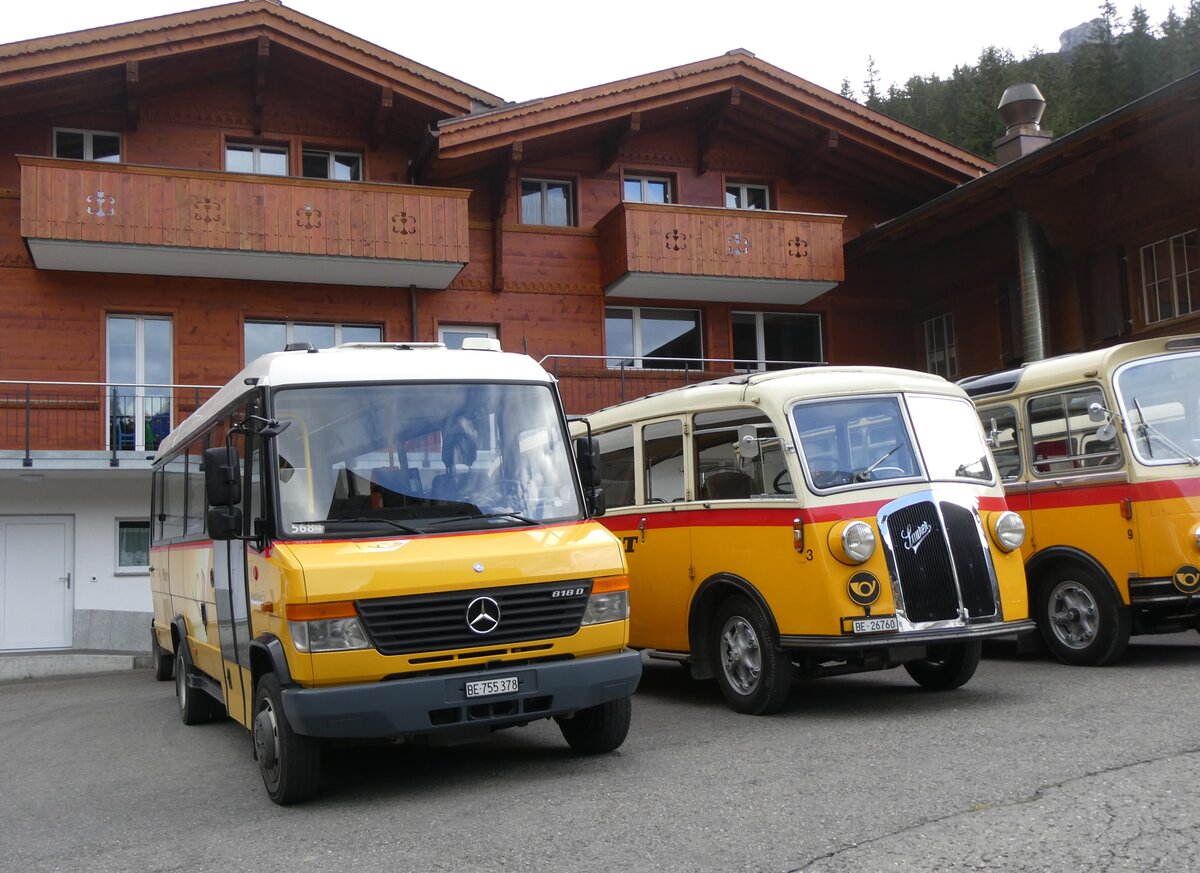 (268'152) - PostAuto Bern - BE 755'378/PID 5684 - Mercedes/Kusters am 12. Oktober 2024 auf der Griesalp