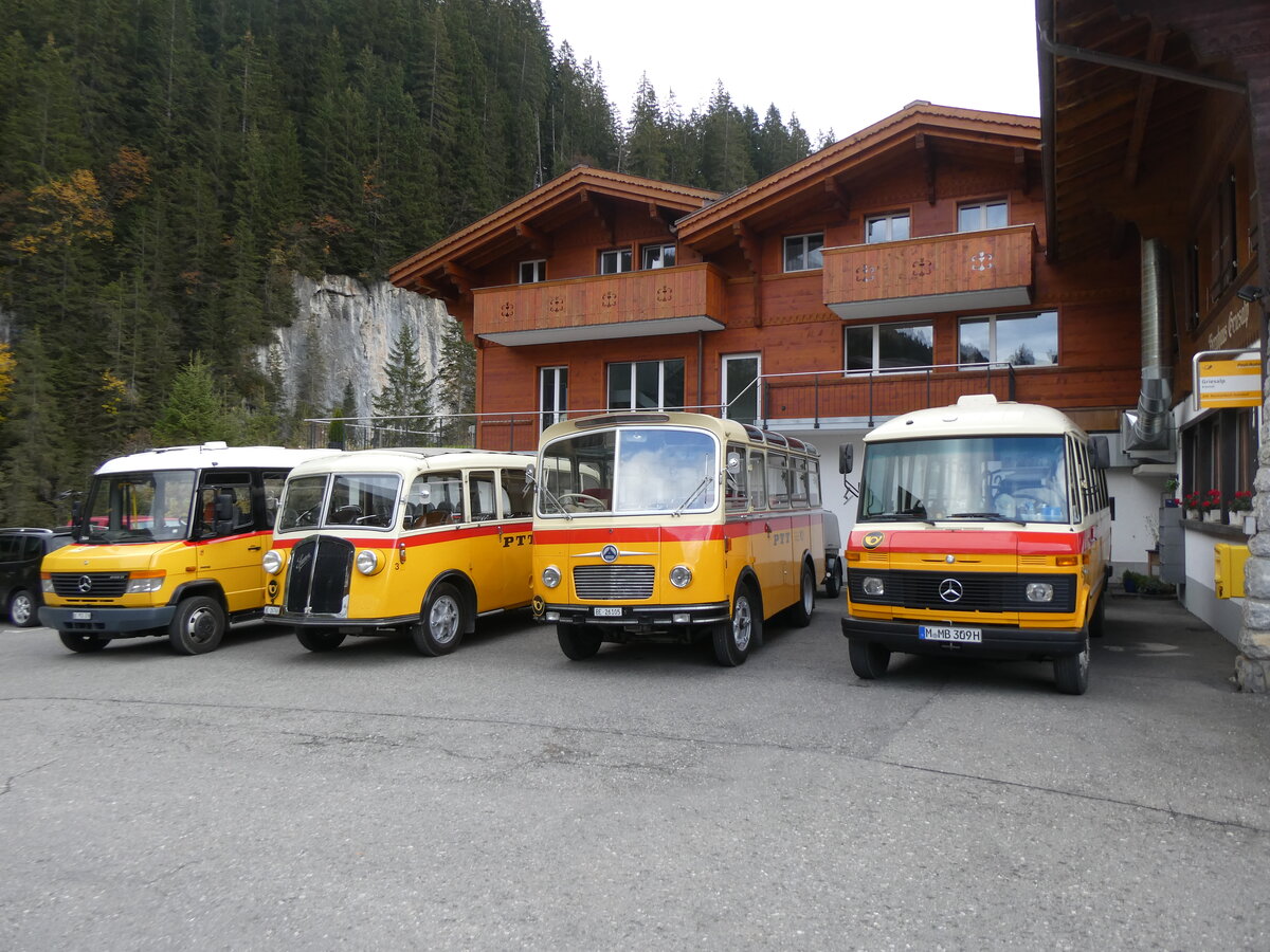 (268'155) - Aus Deutschland: Hahn, Mnchen - Nr. 6/M-MB 309H - Mercedes (ex Mller, CH-Ennetmoos Nr. 6; ex Portenier, CH-Adelboden Nr. 6; ex Geiger, CH-Adelboden Nr. 6) am 12. Oktober 2024 auf der Griesalp