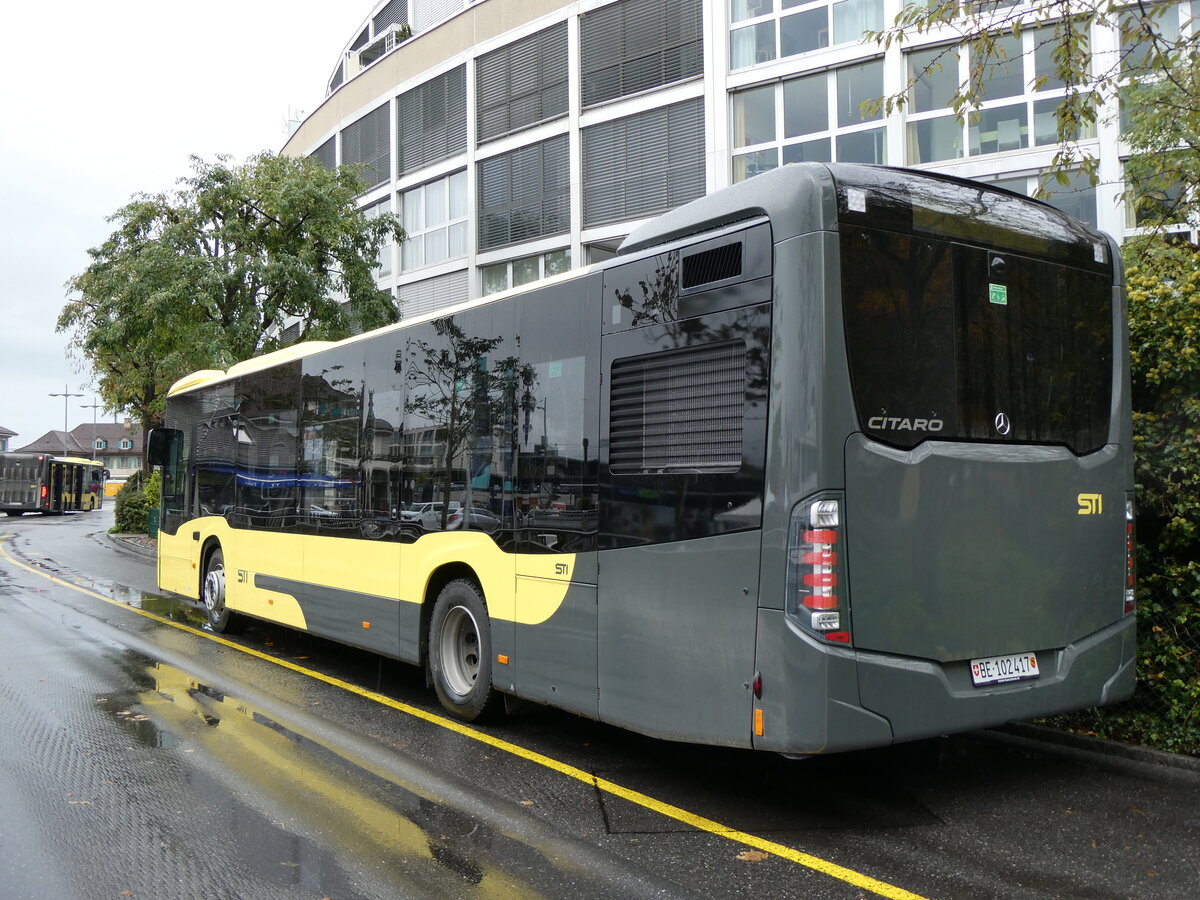 (268'236) - STI Thun - Nr. 417/BE 102'417 - Mercedes am 18. Oktober 2024 bei der Schifflndte Thun