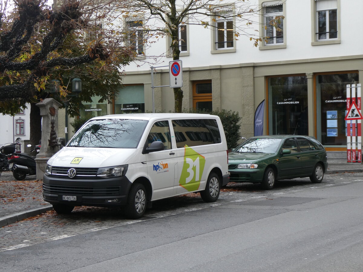 (269'142) - hpSun, Steffisburg - Nr. 31/BE 865'736 - VW am 12. November 2024 in Thun, Am Pltzli