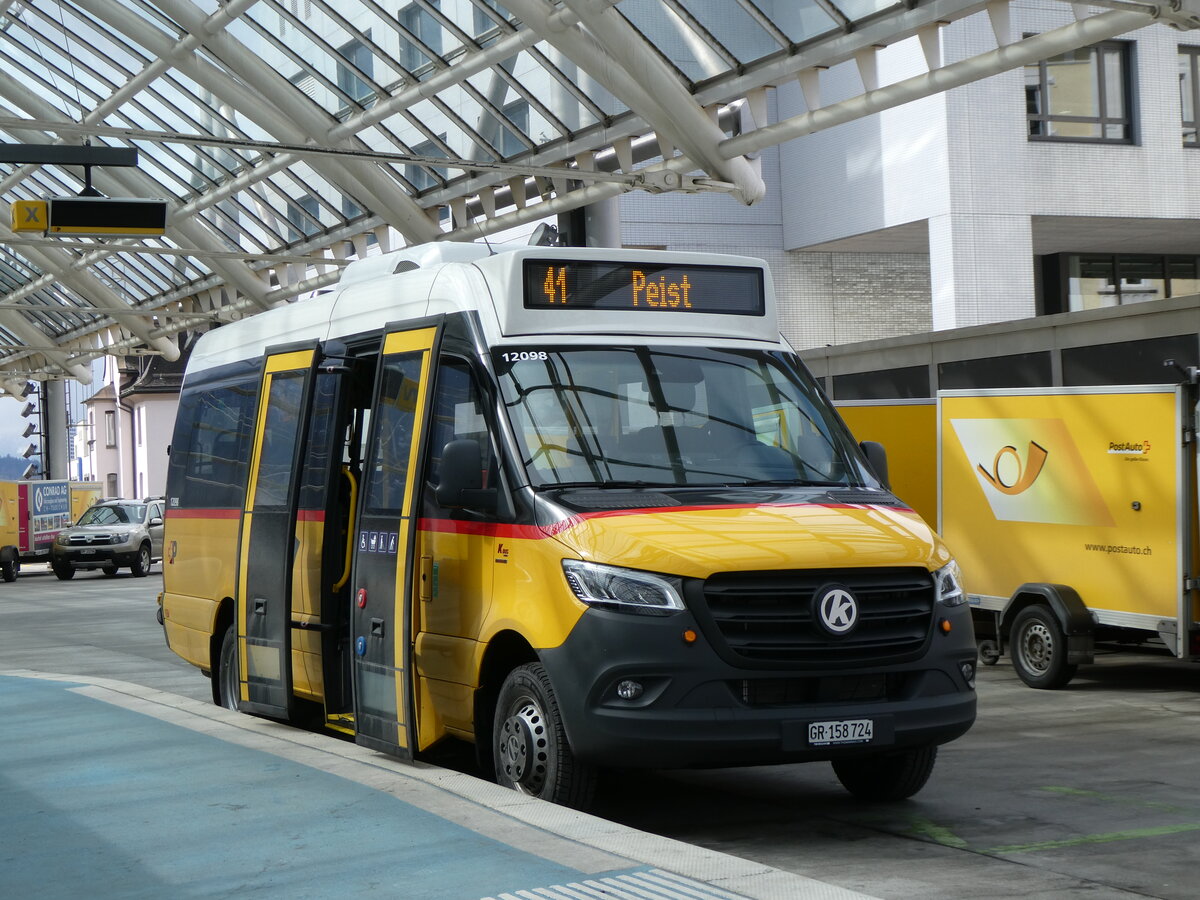 (272'901) - PostAuto Graubnden - GR 158'724/PID 12'098 - K-Bus/Mercedes am 14. Mrz 2025 in Chur, Postautostation