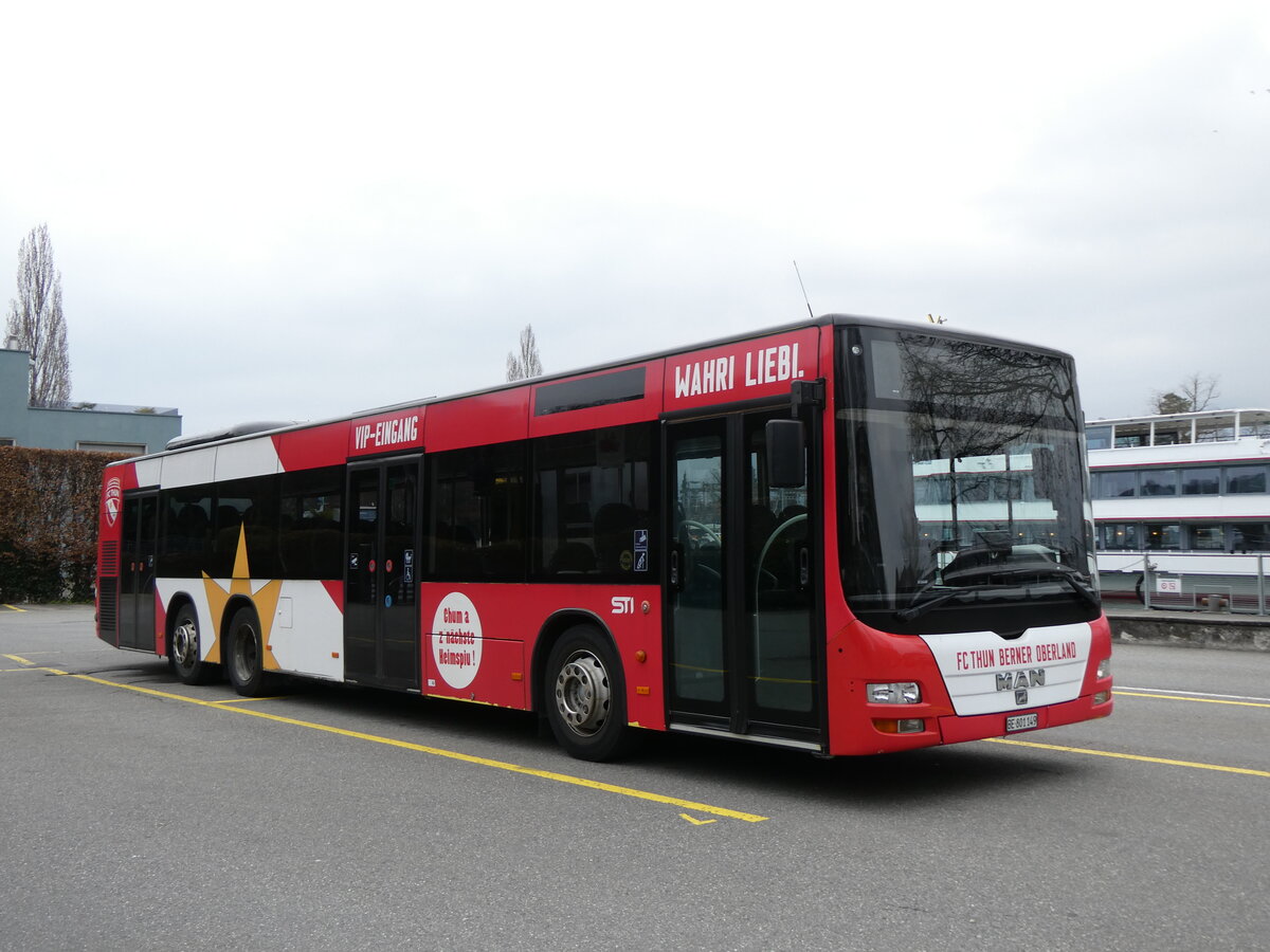 (272'930) - STI Thun - Nr. 149/BE 801'149 - MAN am 15. Mrz 2025 bei der Schifflndte Thun