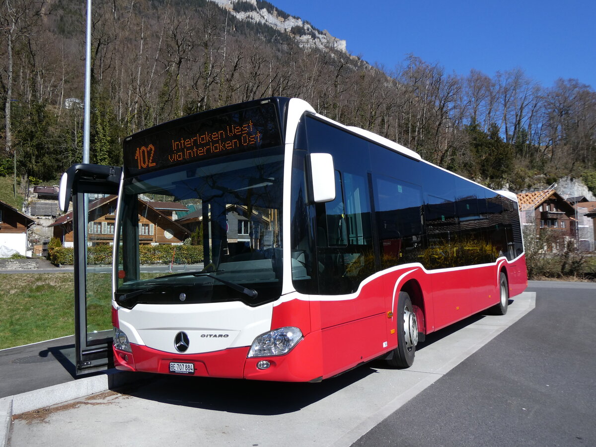 (273'092) - PostAuto Bern - BE 707'884/PID 12'414 - Mercedes (ex Wiener Linien, A-Wien Nr. 8154) am 20. Mrz 2025 in Ringgenberg, Sge