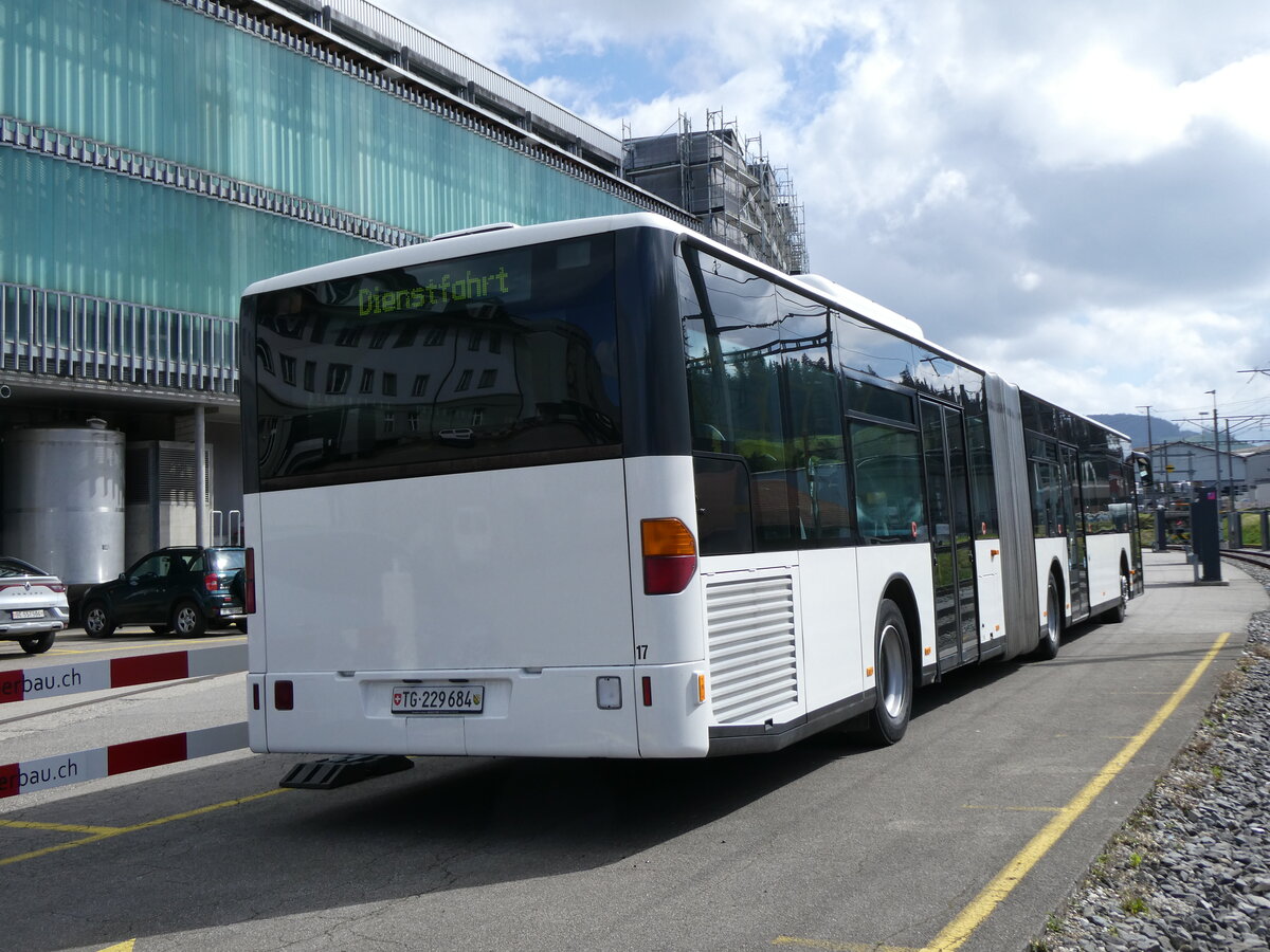 (273'461) - Eurobus, Arbon - Nr. 17/TG 229'684/PID 4235 - Mercedes (ex Nr. 73; ex Nr. 8) am 31. Mrz 2025 beim Bahnhof Langnau