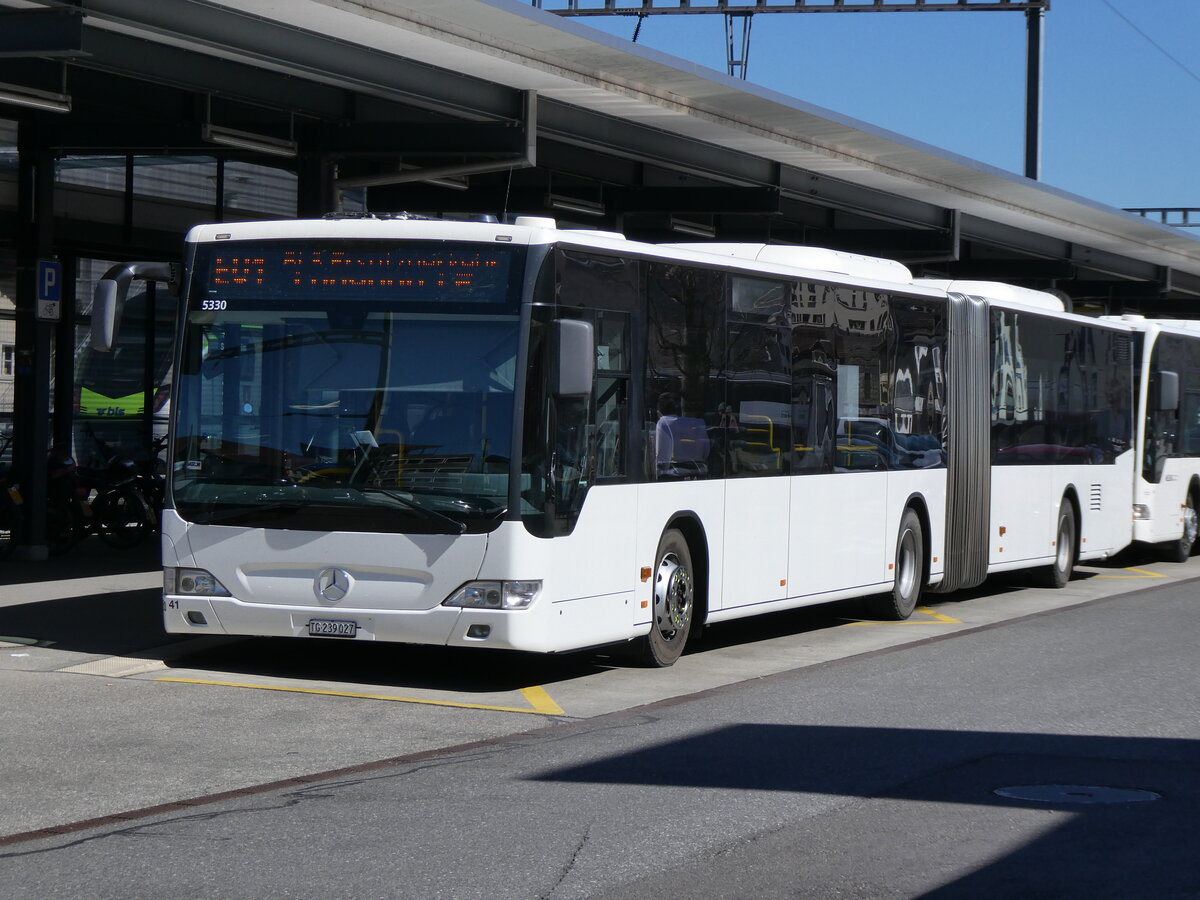 (273'831) - Eurobus, Arbon - Nr. 41/LU 239'027/PID 5330 - Mercedes (ex Nr. 14) am 11. April 2025 beim Bahnhof Schpfheim