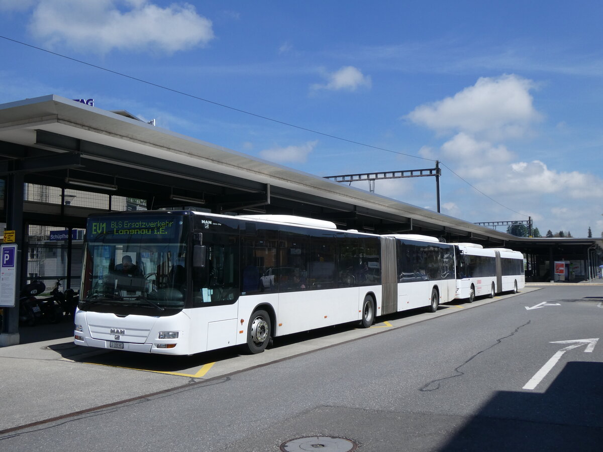 (274'334) - Hfliger, Sursee - Nr. 7/LU 188'981 - MAN (ex St. Gallerbus, St. Gallen Nr. 298) am 28. August 2025 beim Bahnhof Schpfheim