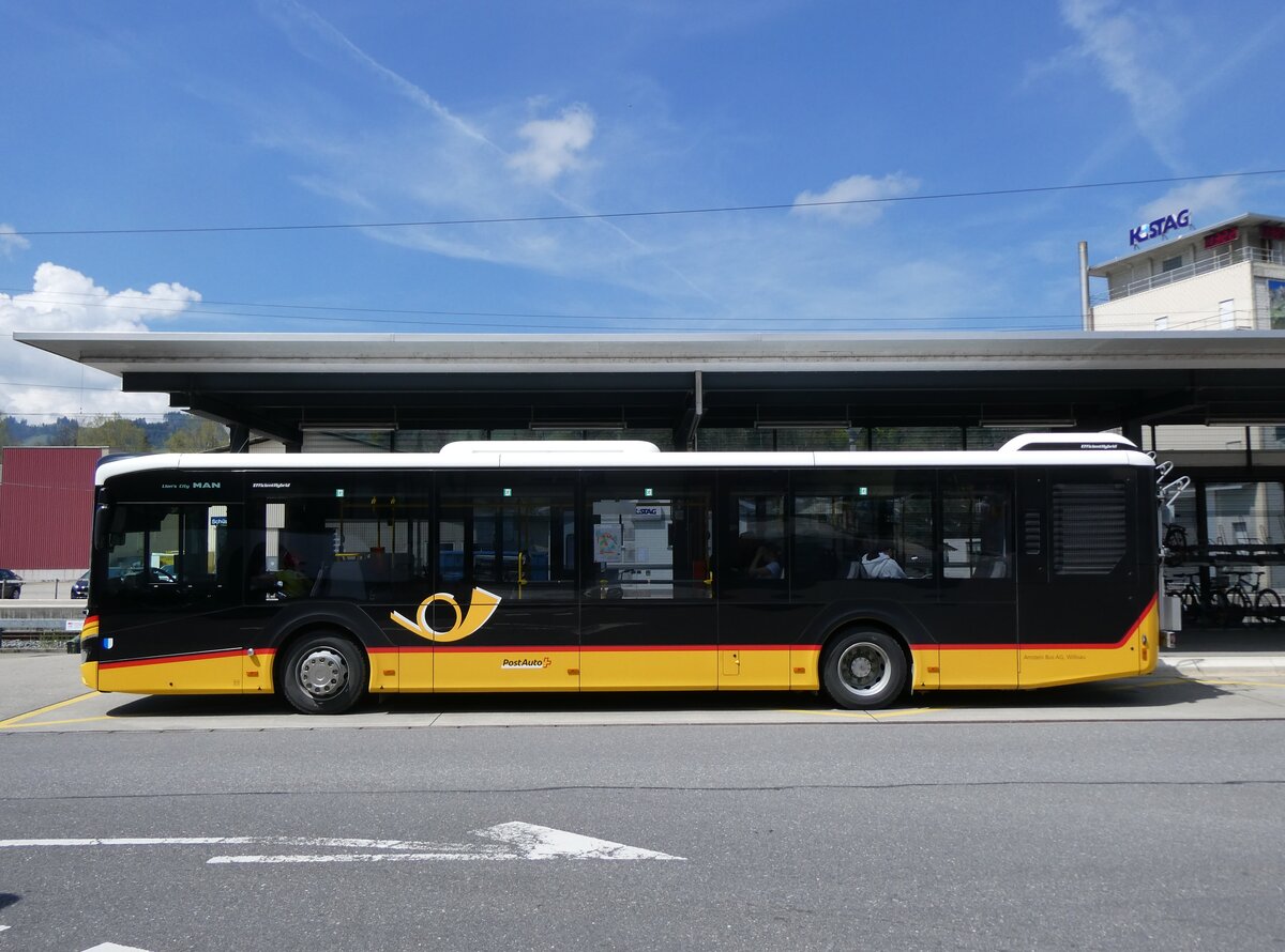 (274'354) - Amstein, Willisau - Nr. MAN 10/LU 15'605/PID 11'927 - MAN am 28. April 2025 beim Bahnhof Schpfheim