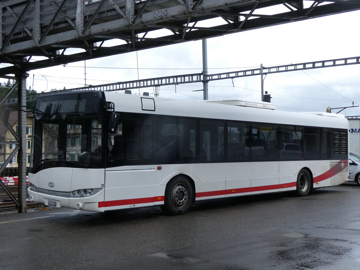 (275'833) - Hfliger, Sursee - Nr. 29/LU 271'596 - Solaris (ex ARAG Ruswil Nr. 29) am 26. Mai 2025 beim Bahnhof Langnau