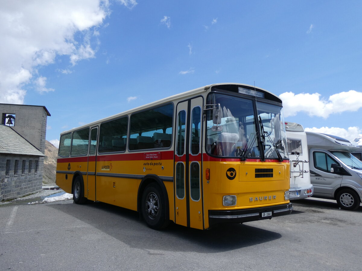 (277'029) - Aus der Schweiz: Gaudenz, Andeer - GR 1866 - Saurer/R&J (ex Mark, Andeer PID 2824; ex PostAuto Graubnden; ex P 24'350) am 19. Juni 2025 auf dem Stilfserjoch