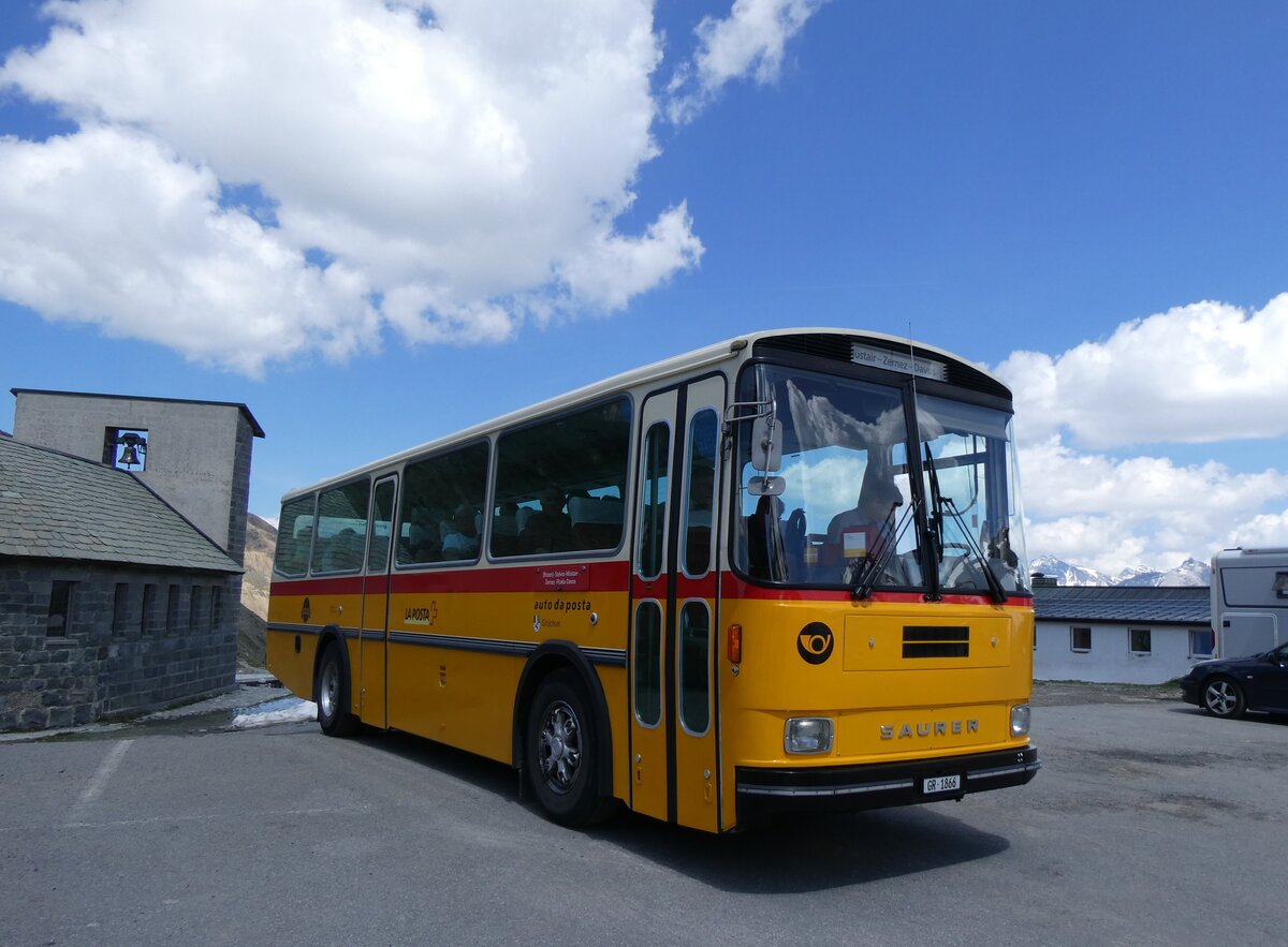 (277'051) - Aus der Schweiz: Gaudenz, Andeer - GR 1866 - Saurer/R&J (ex Mark, Andeer PID 2824; ex PostAuto Graubnden; ex P 24'350) am 19. Juni 2025 auf dem Stilfserjoch