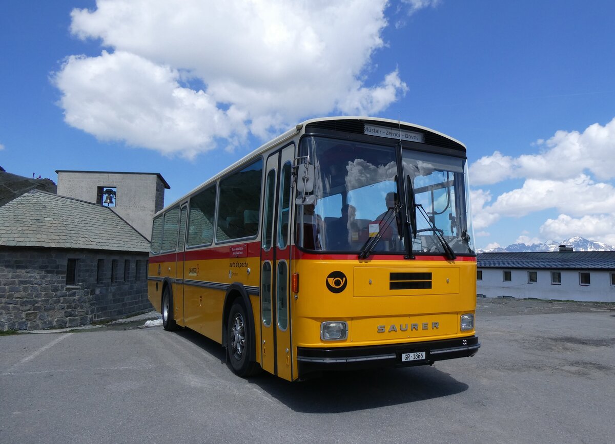 (277'053) - Aus der Schweiz: Gaudenz, Andeer - GR 1866 - Saurer/R&J (ex Mark, Andeer PID 2824; ex PostAuto Graubnden; ex P 24'350) am 19. Juni 2025 auf dem Stilfserjoch