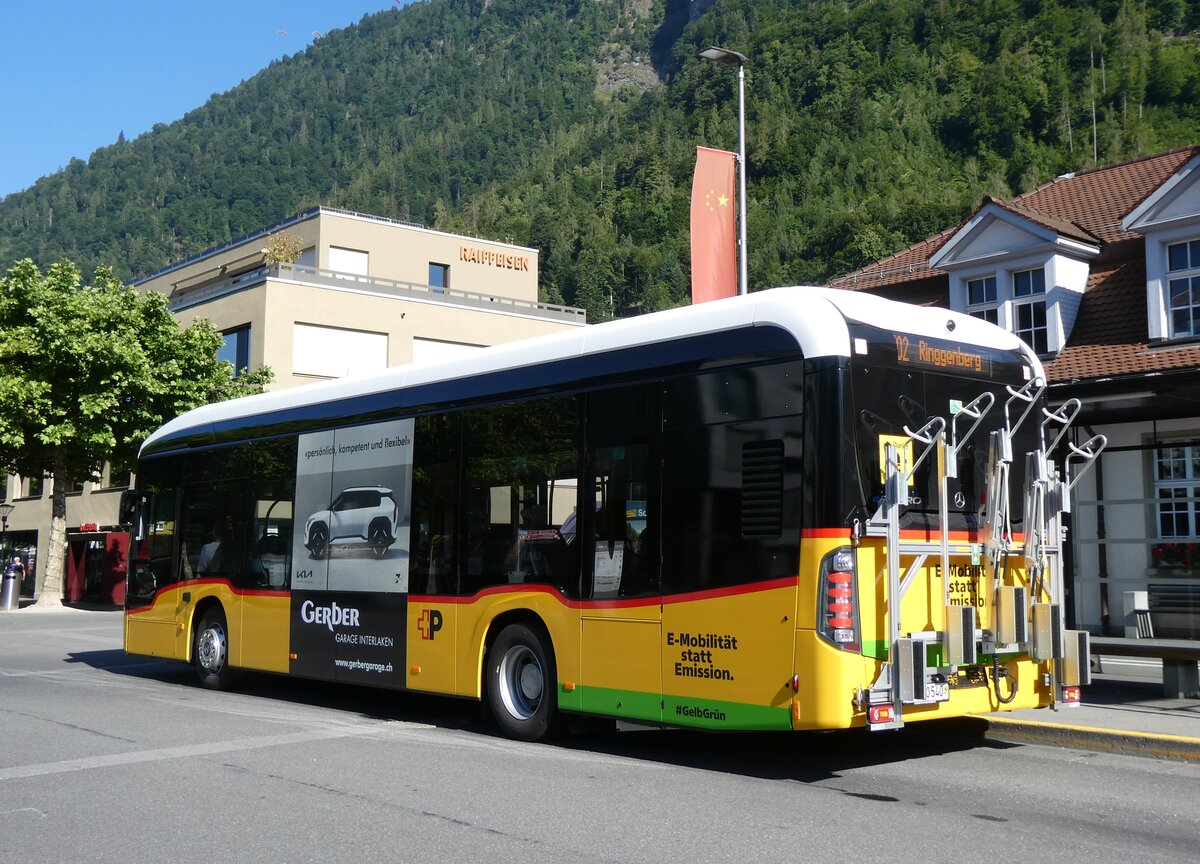 (277'281) - PostAuto Bern BE 610'540/PID 12'129 - eMercedes am 28. Juni 2025 beim Bahnhof Interlaken Ost