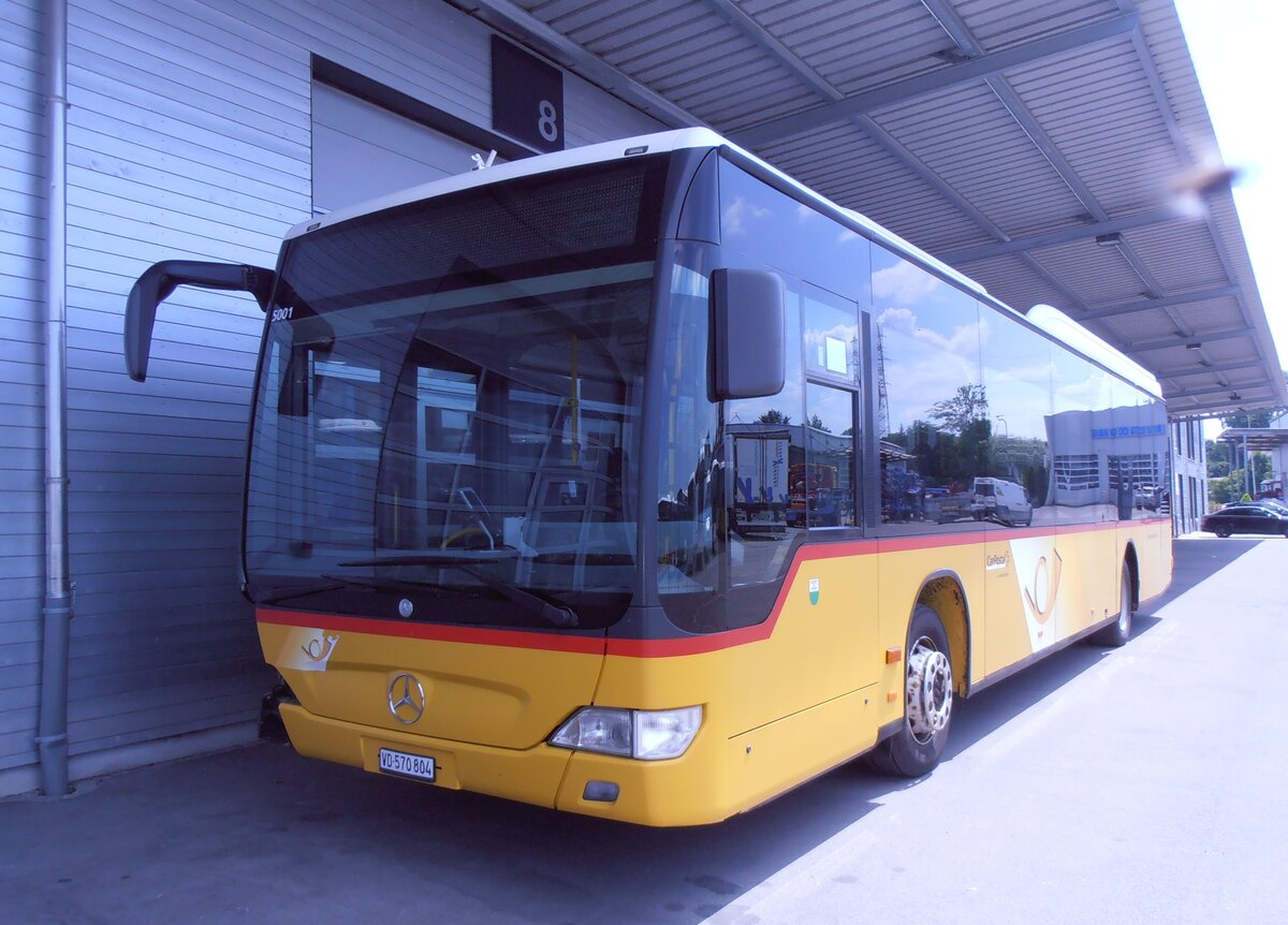 (277'617) - AVJ Les Bioux - VD 570'804/PID 5001 - Mercedes (ex CarPostal Ouest; ex SAPJV, L'Isle Nr. 64) am 5. Juli 2025 in Kerzers, Interbus