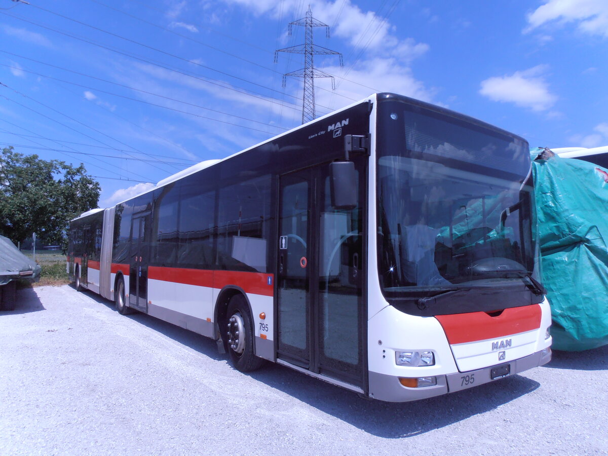 (277'623) - VBZ Zrich - Nr. 795 - MAN (ex St. Gallerbus, St. Gallen Nr. 286) am 5. Juli 2025 in Kerzers, Interbus