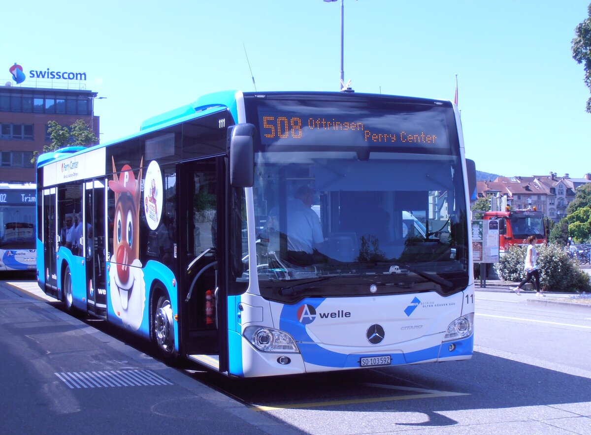 (277'751) - BOGG Wangen b.O. - Nr. 111/SO 103'592 - Mercedes am 10. Juli 2025 beim Bahnhof Olten