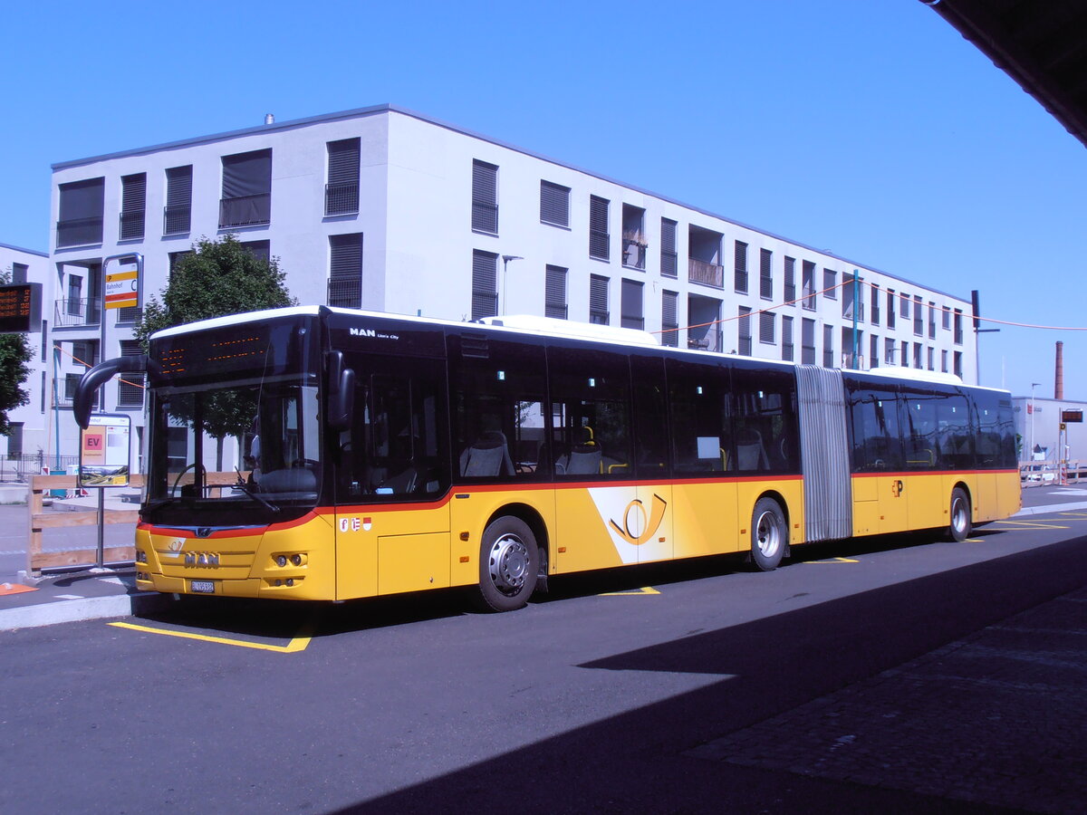 (277'768) - PostAuto Nordschweiz - BL 195'932/PID 11'260 - MAN am 11. Juli 2025 beim Bahnhof Aesch
