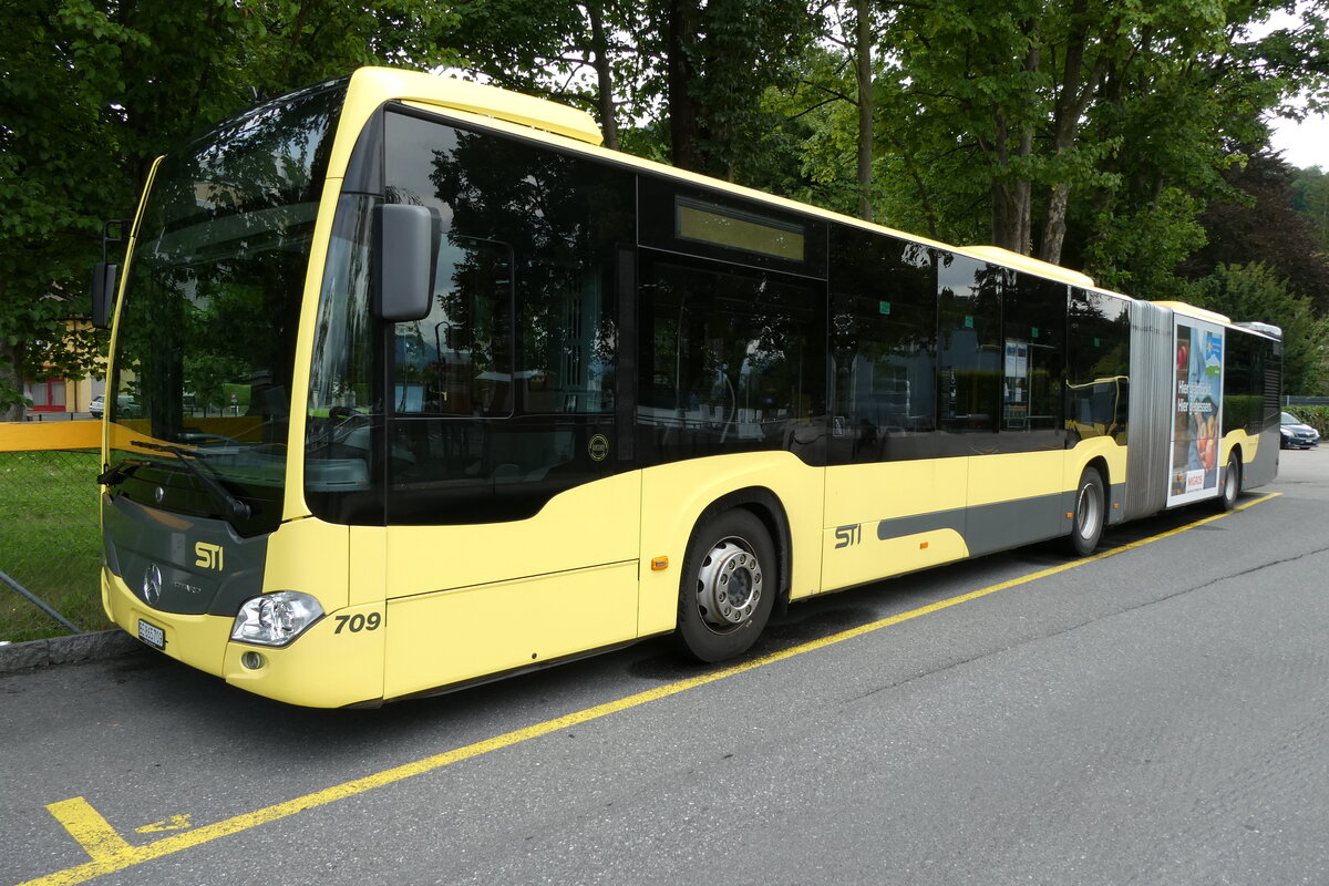 (278'133) - STI Thun - Nr. 709/BE 865'709 - Mercedes am 27. Juli 2025 bei der Schifflndte Thun