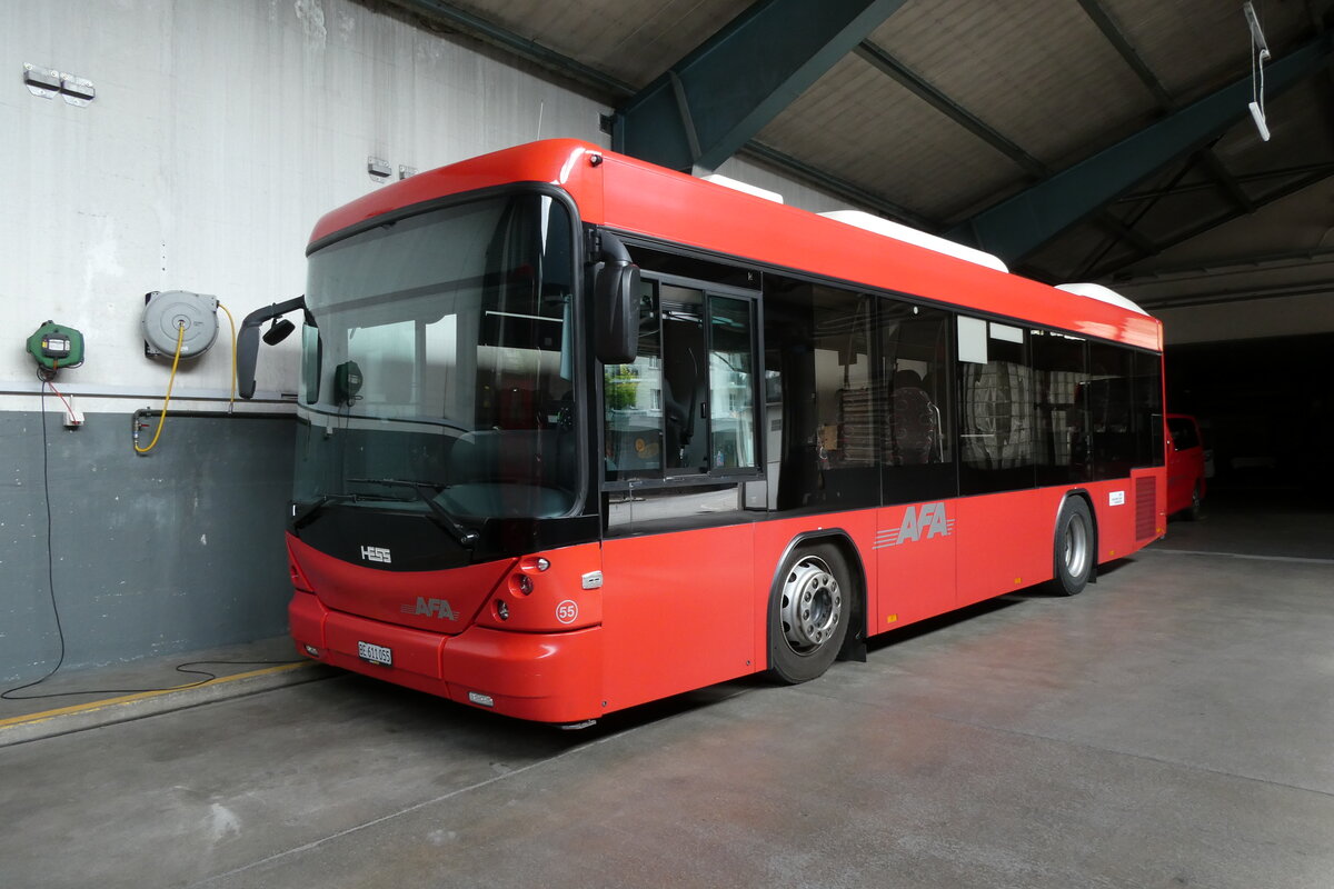 (278'142) - AFA Adelboden - Nr. 55/BE 611'055 - Scania/Hess am 27. Juli 2025 in Adelboden, Busstation