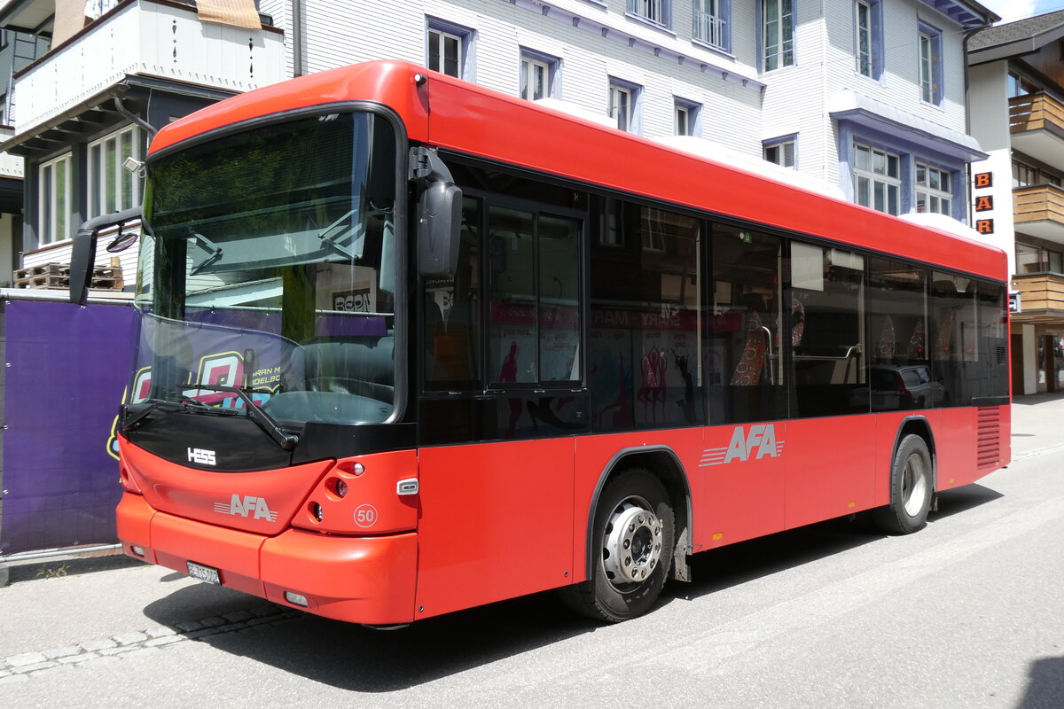 (278'204) - AFA Adelboden - Nr. 50/BE 715'002 - Scania/Hess am 27. Juli 2025 in Adelboden, Vorschwand