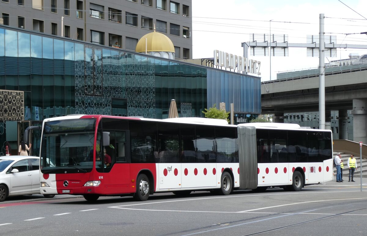 (278'305) - TPF Fribourg - Nr. 151/FR 300'314 - Mercedes am 1. August 2025 beim Bahnhof Bern Europaplatz