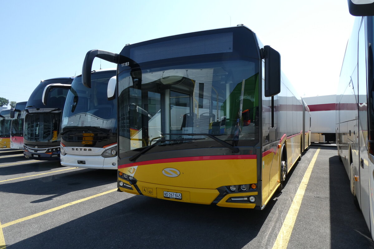 (278'764) - CarPostal Ouest - VD 267'845/PID 11'183 - Solaris am 9. August 2025 in Kerzers, Interbus