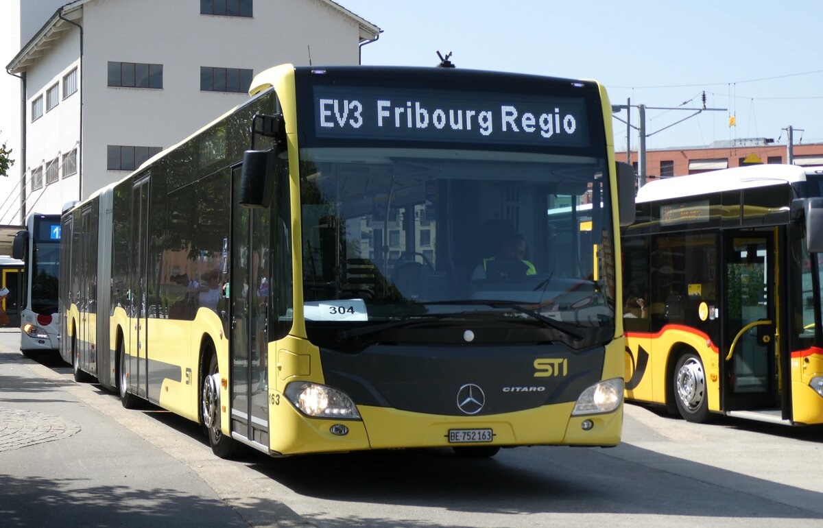 (278'872) - STI Thun - Nr. 163/BE 752'163 - Mercedes am 15. August 2025 beim Bahnhof Ddingen
