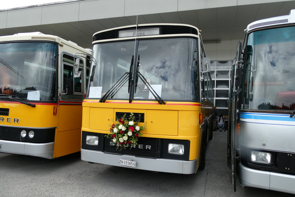 (279'673) - Schmid, Buchs - ZH 33'165 U - Saurer/Tscher (ex Solr+Fontana, Ilanz Nr. 2; ex Solr+Fontana, Ilanz Nr. 8) am 30. August 2025 in Oberkirch, CAMPUS Sursee